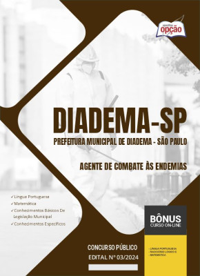 Apostila Prefeitura de Diadema - SP 2024 - Agente de Combate às Endemias