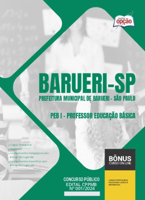 Apostila Prefeitura de Barueri - SP 2024 - PEB I - Professor Educação Básica