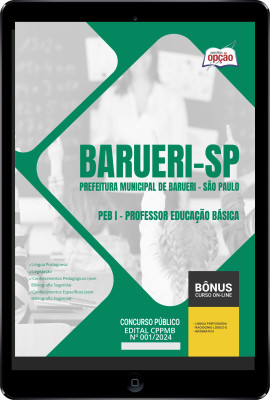 Apostila Prefeitura de Barueri - SP em PDF - PEB I - Professor Educação Básica 2024