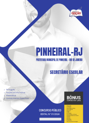 Apostila Prefeitura de Pinheiral - RJ 2024 - Secretário Escolar