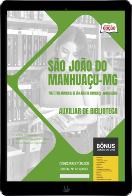 Apostila Prefeitura de São João do Manhuaçu - MG em PDF - Auxiliar de Biblioteca 