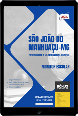 Apostila Prefeitura de São João do Manhuaçu - MG em PDF - Monitor Escolar 
