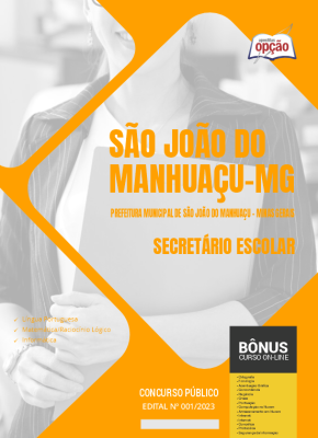Apostila Prefeitura de São João do Manhuaçu - MG 2024 - Secretário Escolar