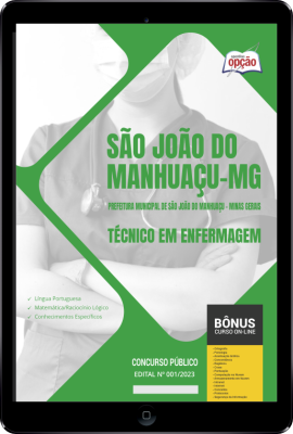 Apostila Prefeitura de São João do Manhuaçu - MG em PDF - Técnico em Enfermagem 2024