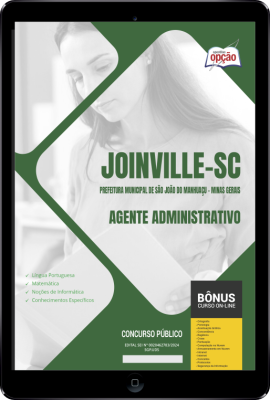 Apostila Prefeitura de Joinville - SC em PDF - Agente Administrativo 2024
