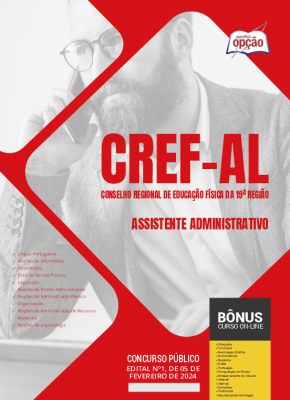 Apostila CREF-AL 2024 - Assistente Administrativo