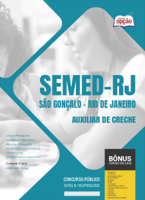 Apostila SEMED São Gonçalo - RJ 2024 - Auxiliar de Creche