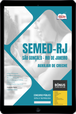Apostila SEMED São Gonçalo - RJ em PDF - Auxiliar de Creche 2024