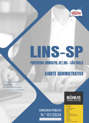 Apostila Prefeitura de Lins - SP 2024 - Agente Administrativo