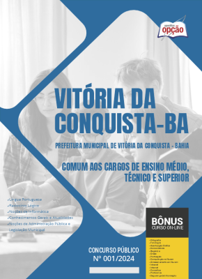 Apostila Prefeitura de Vitória da Conquista - BA  - Comum aos Cargos de Ensino Médio, Técnico e Superior