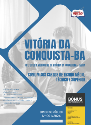 Apostila Prefeitura de Vitória da Conquista - BA 2024 - Comum aos Cargos de Ensino Médio, Técnico e Superior