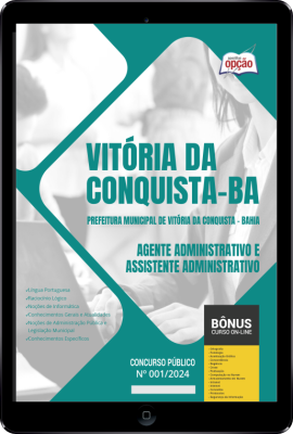 Apostila Prefeitura de Vitória da Conquista - BA em PDF - Agente Administrativo e Assistente Administrativo 