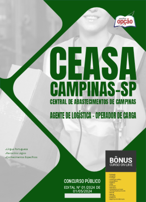 Apostila CEASA Campinas - SP 2024 - Agente de Logística - Operador de Carga