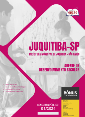 Apostila Prefeitura de Juquitiba - SP 2024 - Agente de Desenvolvimento Escolar