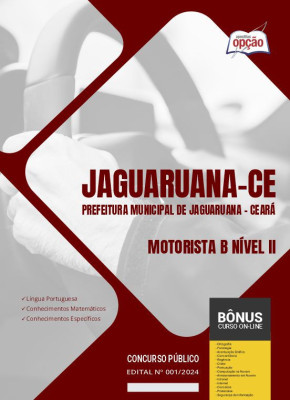 Apostila Prefeitura de Jaguaruana - CE em PDF - Motorista B - Nível II 