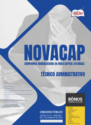 Apostila NOVACAP em PDF - Técnico Administrativo 2024