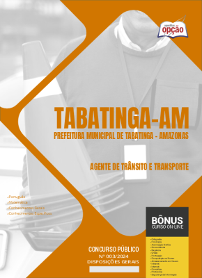 Apostila Prefeitura de Tabatinga - AM 2024 - Agente de Trânsito e Transporte