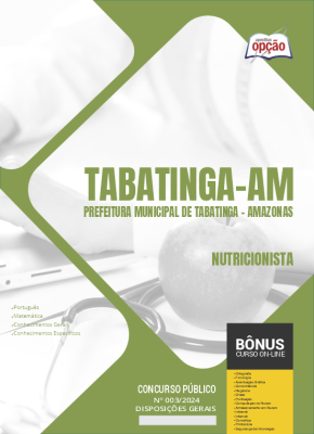 Apostila Prefeitura de Tabatinga - AM 2024 - Nutricionista