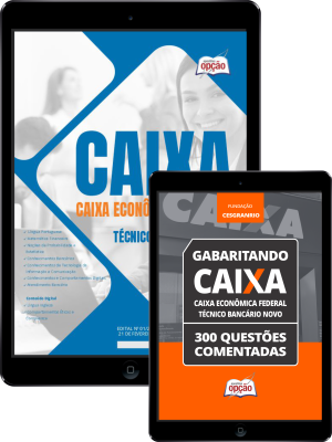 Combo Digital CAIXA - Técnico Bancário Novo (apostila + questões comentadas)