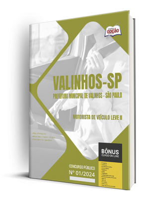 Apostila Prefeitura de Valinhos - SP 2024 - Motorista de Veículo Leve II