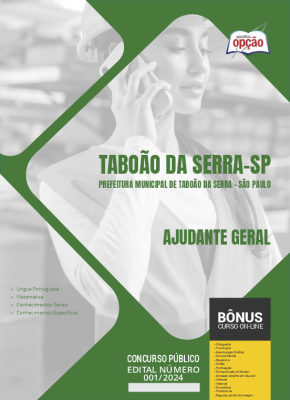 Apostila Prefeitura de Taboão da Serra - SP em PDF - Ajudante Geral 