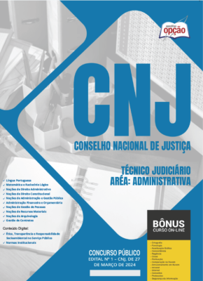 Apostila CNJ em PDF - Técnico Judiciário - Área: Administrativa 2024