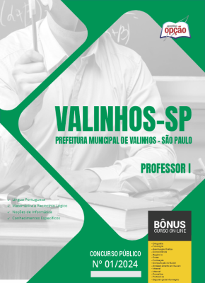 Apostila Prefeitura de Valinhos - SP em PDF - Professor I 