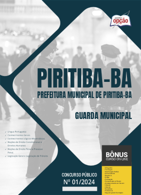 Apostila Prefeitura de Piritiba - BA em PDF - Guarda Municipal 