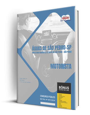 Apostila Prefeitura de Águas de São Pedro - SP 2024 - Motorista