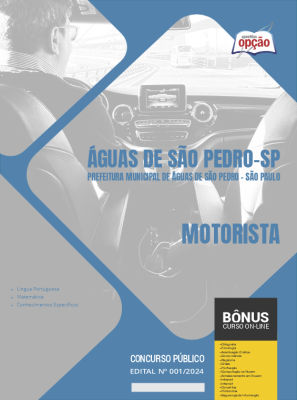 Apostila Prefeitura de Águas de São Pedro - SP em PDF - Motorista 2024