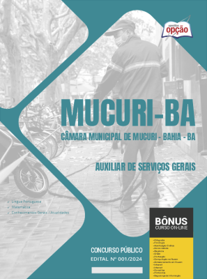 Apostila Câmara de Mucuri - BA em PDF - Auxiliar de Serviços Gerais 2024