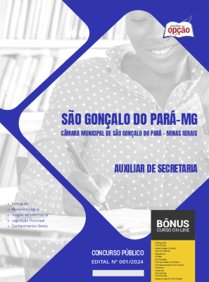 Apostila Câmara de São Gonçalo do Pará - MG em PDF - Auxiliar de Secretaria 2024
