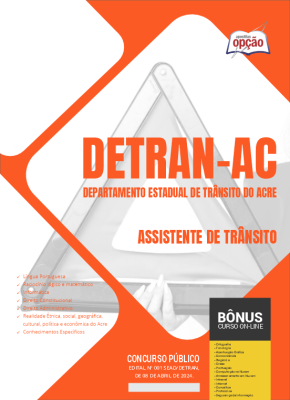 Apostila DETRAN-AC em PDF - Assistente de Trânsito 2024