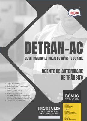Apostila DETRAN-AC em PDF - Agente de Autoridade de Trânsito 2024