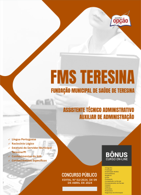 Apostila FMS Teresina em PDF - Assistente Técnico Administrativo - Auxiliar de Administração 2024