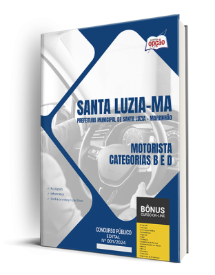 Apostila Prefeitura de Santa Luzia - MA 2024 - Motorista - Categorias B e D