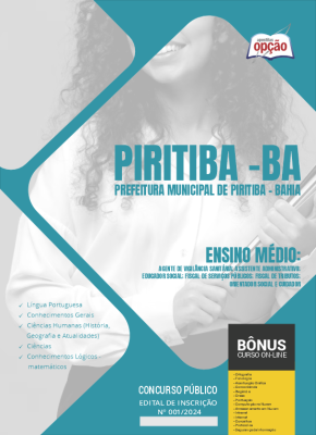 Apostila Prefeitura de Piritiba - BA 2024 - Ensino Médio