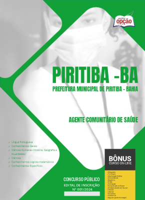 Apostila Prefeitura de Piritiba - BA em PDF - Agente Comunitário de Saúde 2024