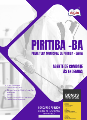Apostila Prefeitura de Piritiba - BA 2024 - Agente de Combate às Endemias
