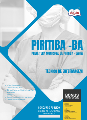 Apostila Prefeitura de Piritiba - BA em PDF - Técnico de Enfermagem 2024