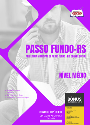 Apostila Prefeitura de Passo Fundo - RS em PDF - Nível Médio 