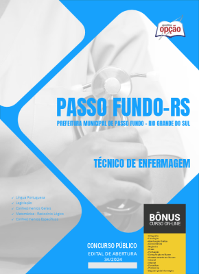 Apostila Prefeitura de Passo Fundo - RS 2024 - Técnico de Enfermagem