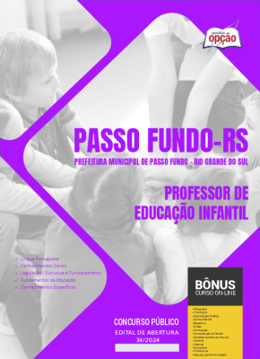 Apostila Prefeitura de Passo Fundo - RS em PDF - Professor de Educação Infantil 