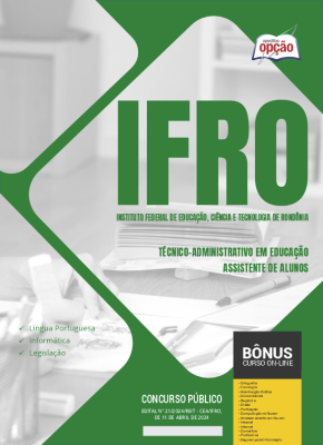 Apostila IFRO em PDF - Técnico-Administrativo em Educação - Assistente de Alunos 2024
