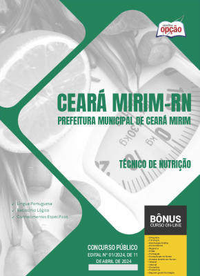 Apostila Prefeitura de Ceará Mirim - RN em PDF - Técnico de Nutrição 2024