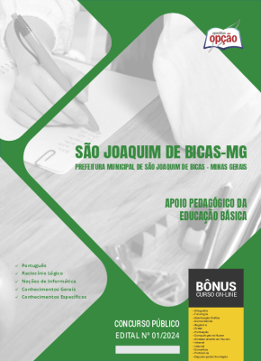 Apostila Prefeitura de São Joaquim de Bicas - MG em PDF - Apoio Pedagógico da Educação Básica 2024