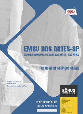 Apostila Câmara de Embu das Artes - SP 2024 - Auxiliar de Serviços Gerais