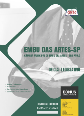 Apostila Câmara de Embu das Artes - SP em PDF - Oficial Legislativo 