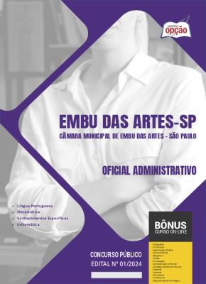Apostila Câmara de Embu das Artes - SP em PDF - Oficial Administrativo 