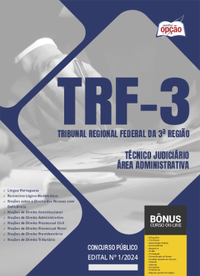 Apostila TRF 3 em PDF - Técnico Judiciário - Área Administrativa 2024